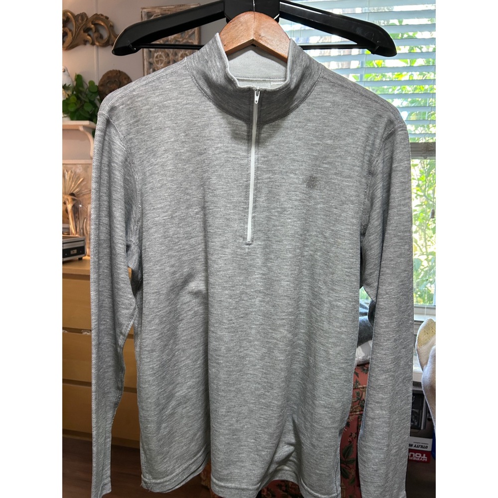 The North Face Womens XL-TG‎ Gray Quarter Zip Long Sleeve Pullover Athletic Top